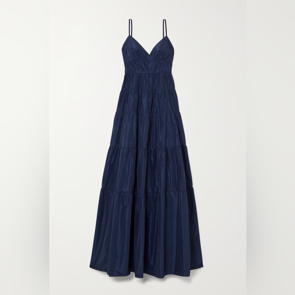 Navy blue Staud dress with adjustable tie straps - WORN ONCE